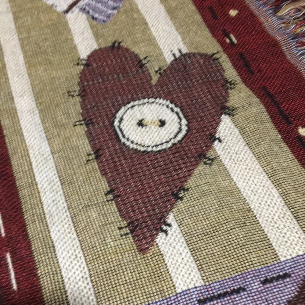 Vintage Blanket Good Friends/Angels Rustic Farmhouse Country Throw or Wall Decor